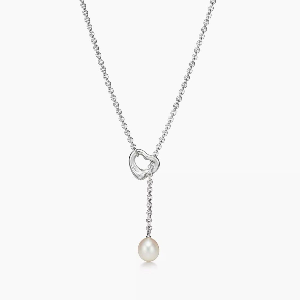 Elsa Peretti Open Heart Lariat Necklace from Tiffany & Co.